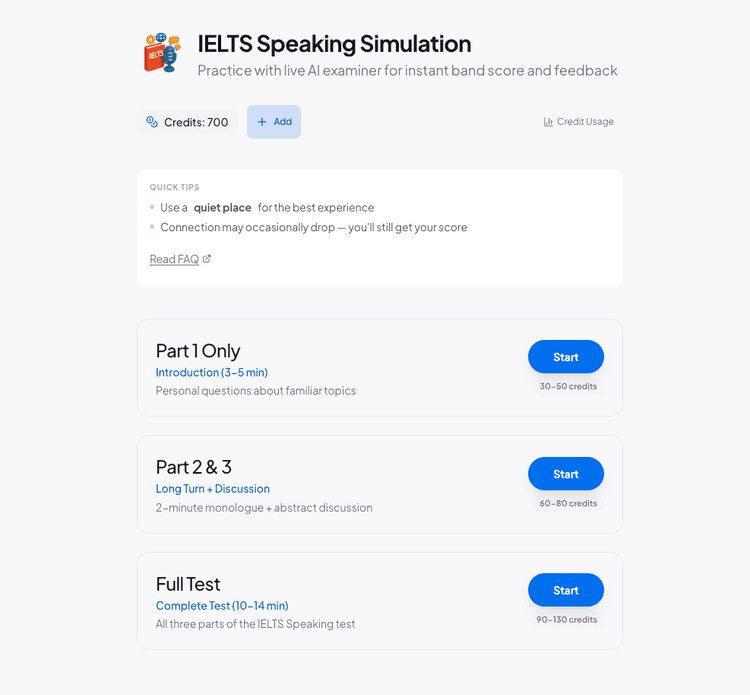 Joe Speaking: IELTS Speaking Simulator & CELPIP Practice