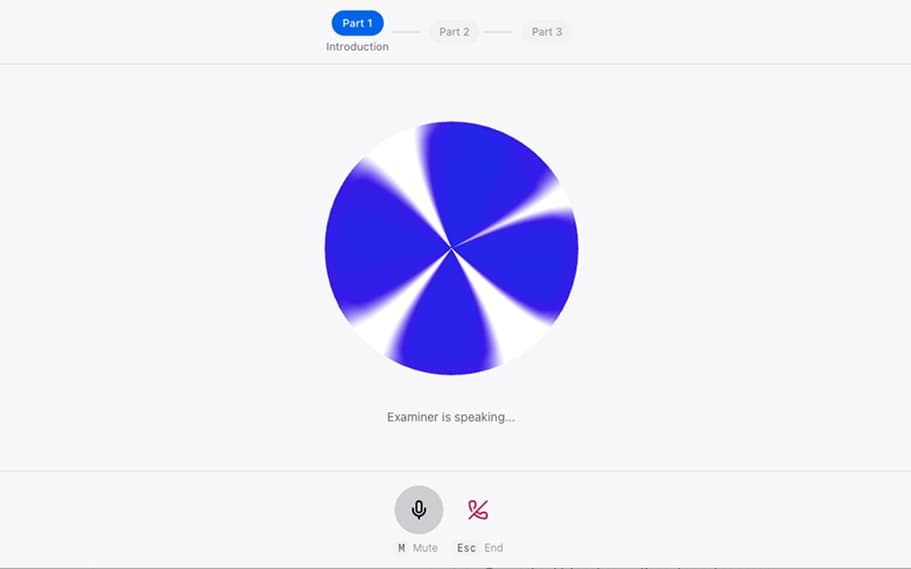IELTS Speaking Simulator Interface